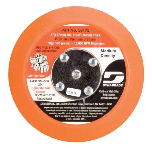 5" (127 mm) Dia. Non-Vacuum Disc Pad, Vinyl-Face