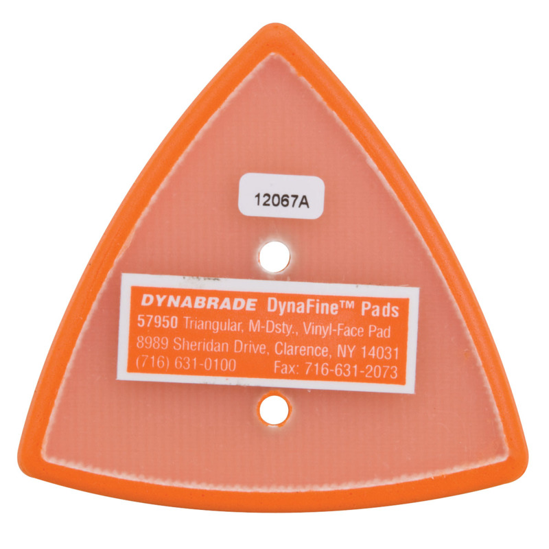 2-7/8" (73mm) W x 3-1/8" (79mm) L Non-Vacuum Dynafine Triangular Disc Pad, Vinyl Face