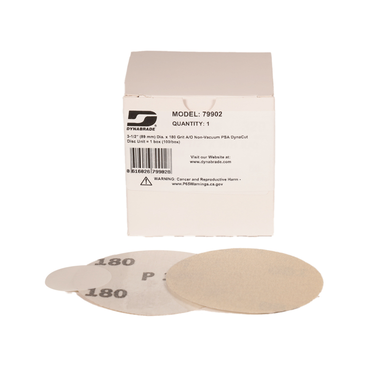 3-1/2" (89 mm) Dia. x 180 Grit A/O Non-Vacuum PSA DynaCut Disc