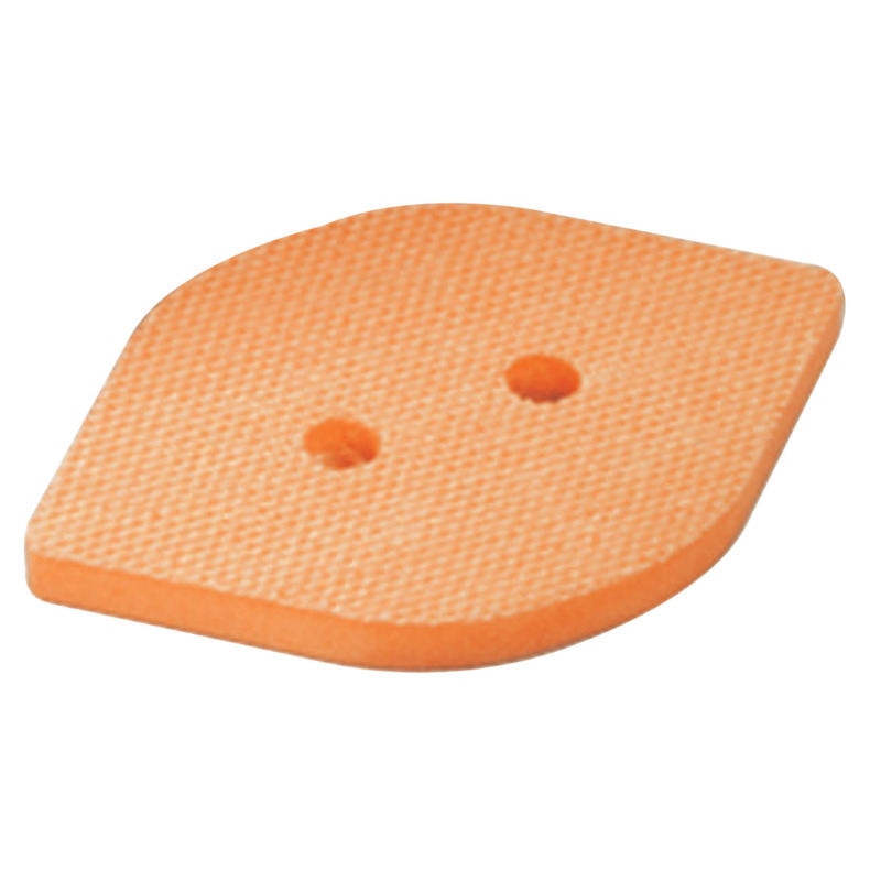 3-3/4" (95 mm) W x 2-3/8" (60 mm) L Non-Vacuum Dynafine Tear Drop Disc Pad, Hook-Face, Short Nap