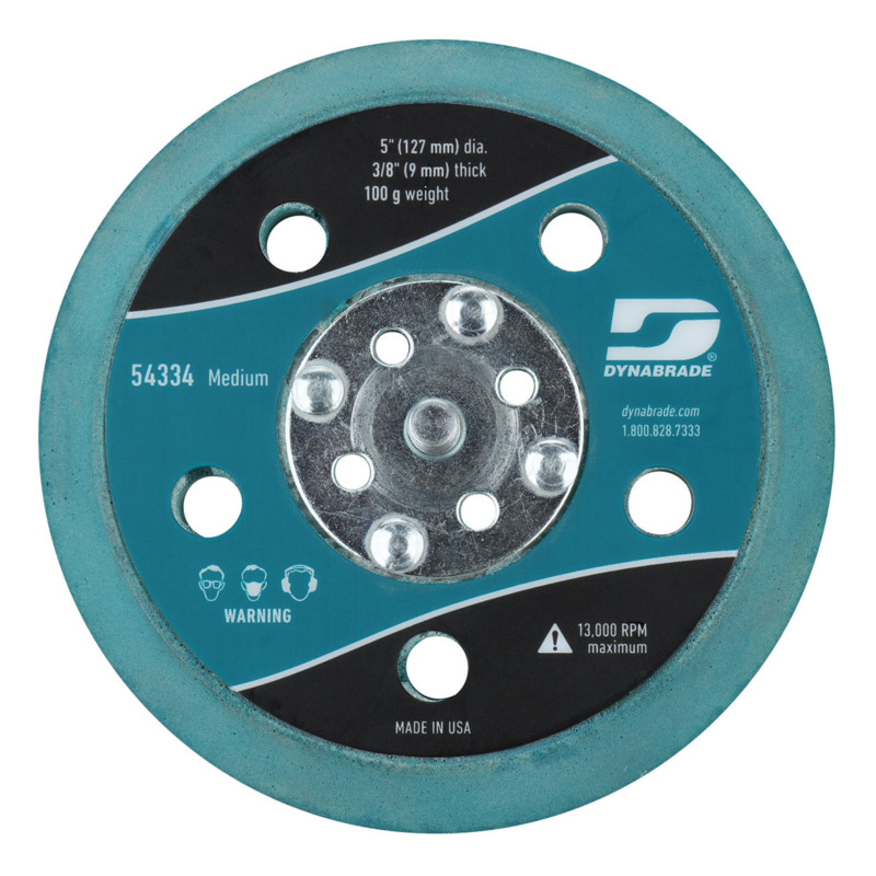 5" Multi-Hole Vac. Pad, Hook Face, Medium