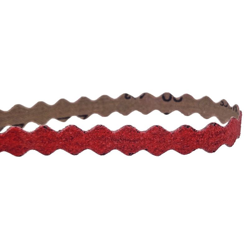 1/2"  W x 24"  L 80 Grit Ceramic Scalloped Edge Belt