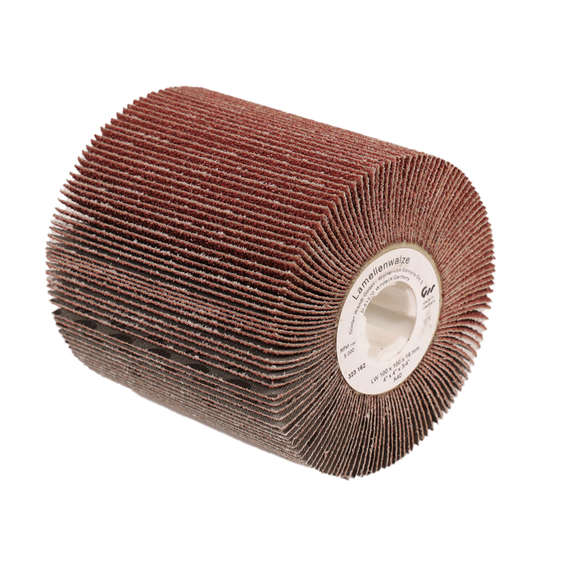 4" (102 mm) Dia. x 4" (102 mm) W x 3/4" (19 mm) CH 40 Grit A/O DynaCut Flap Wheel w/Flange