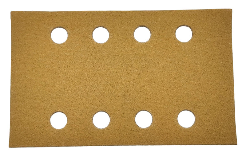 81 mm W x 133 mm L 220 Grit A/O Vacuum Hook-Face DynaCut Sheet