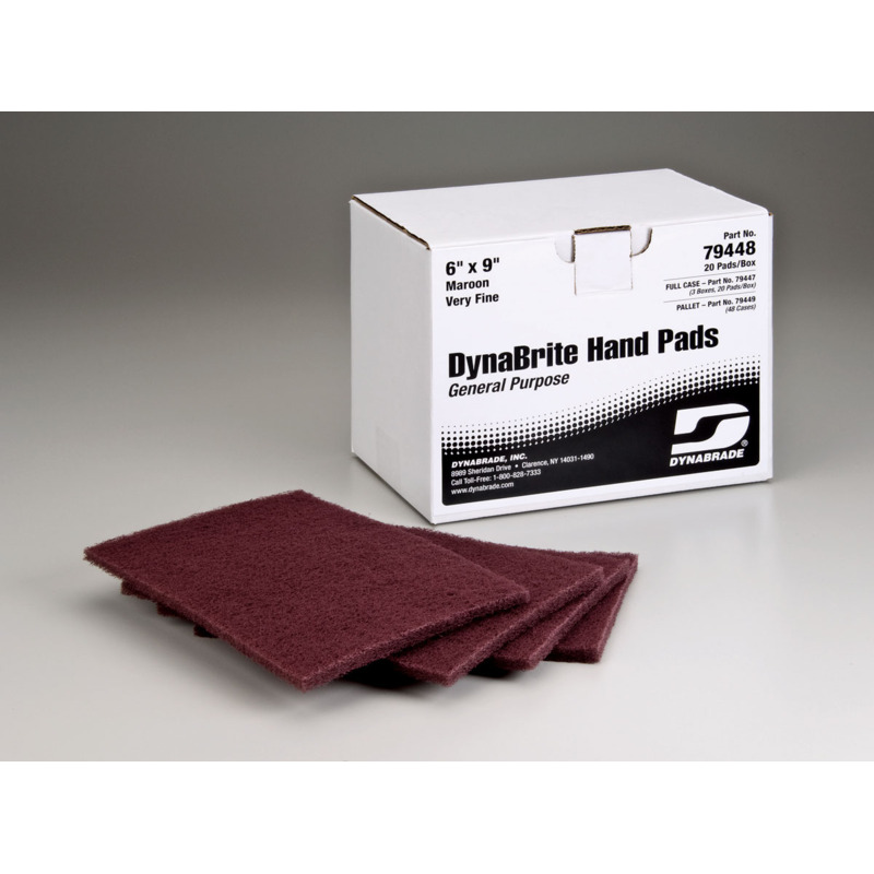 6" (152 mm) x 9" (229 mm) DynaBrite General Purpose Maroon Hand Pad