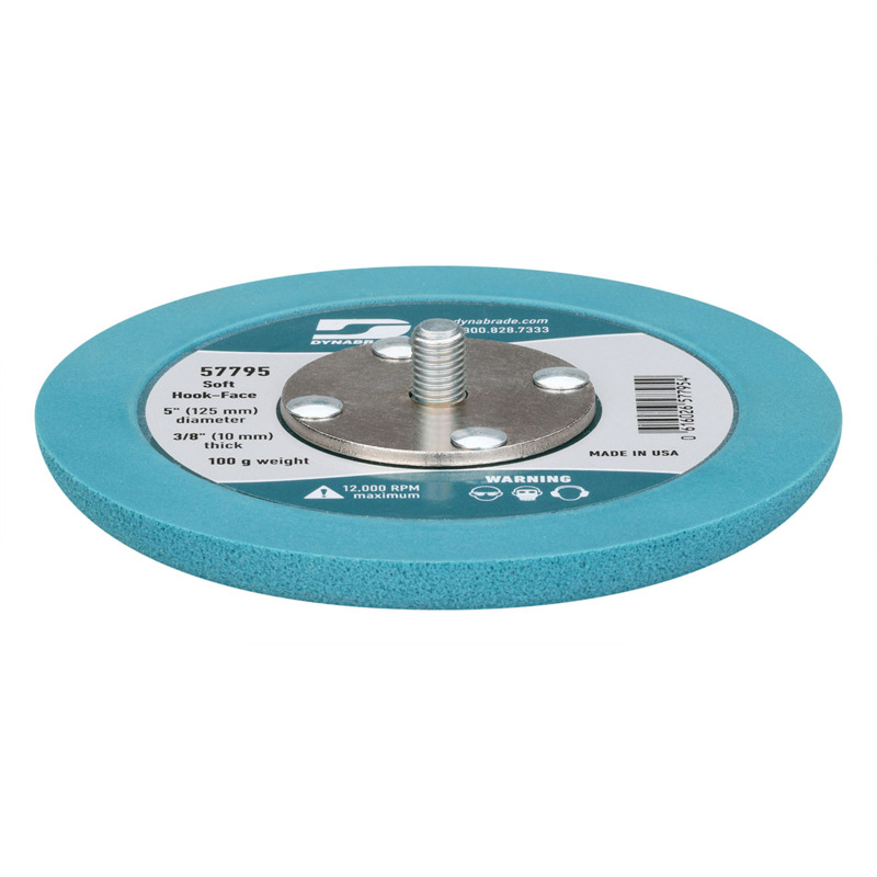 5" (127 mm) Dia. Non-Vacuum Disc Pad, Hook-Face, Radius