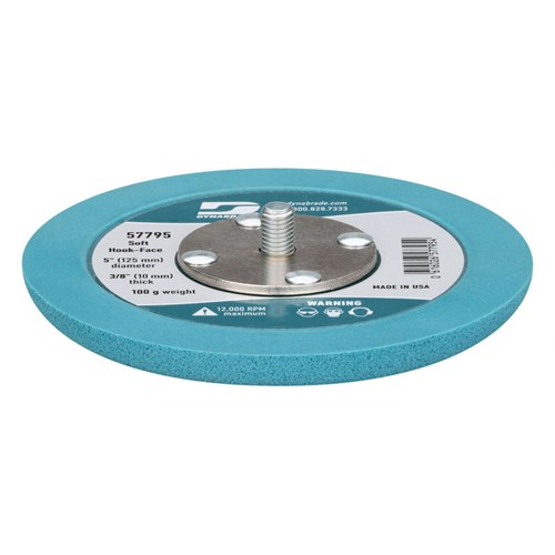 5" (127 mm) Dia. Non-Vacuum Disc Pad, Hook-Face, Radius