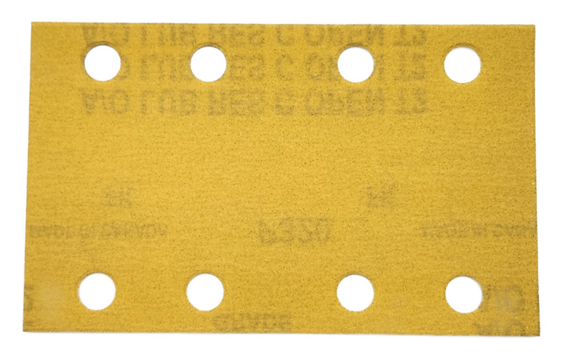 81 mm W x 133 mm L 320 Grit A/O Vacuum Hook-Face DynaCut Sheet