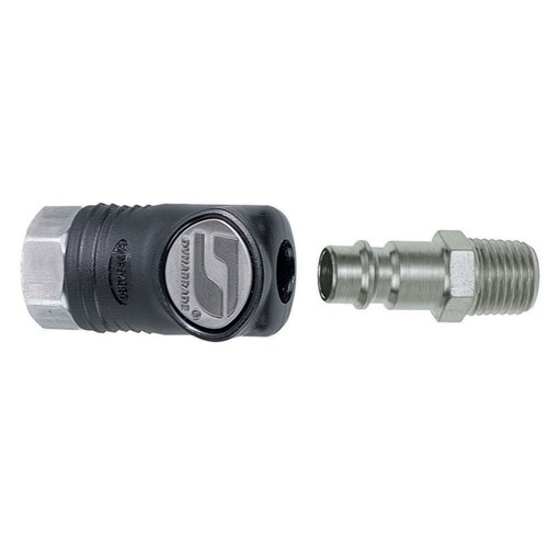1/4" Female Composite-Style Coupler w/ 1/4" Male Plug Assy