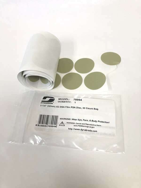 1-1/4" (32mm) A3 DSA Film PSA Disc, 50 Count Bag