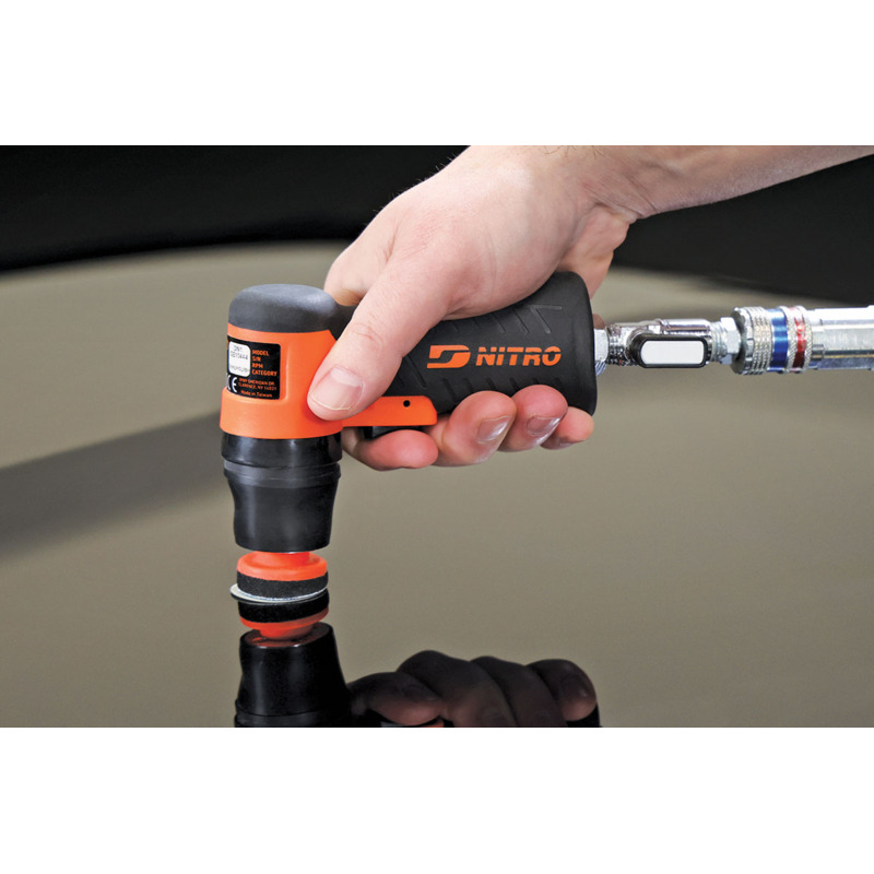 1-1/4" Dia. Pistol Grip Mini Orbital Sander,  8,500 RPM, 1/8" Orbit