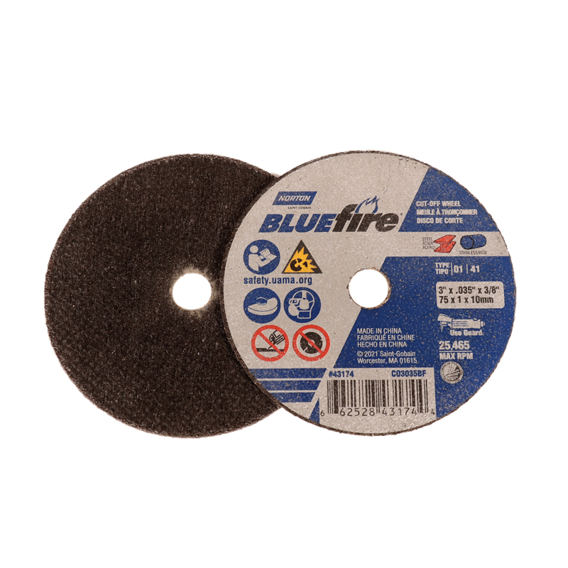 3" (76 mm) Dia. x .035 W x 3/8" CH Z/A Reinforced Cut-Off Wheel